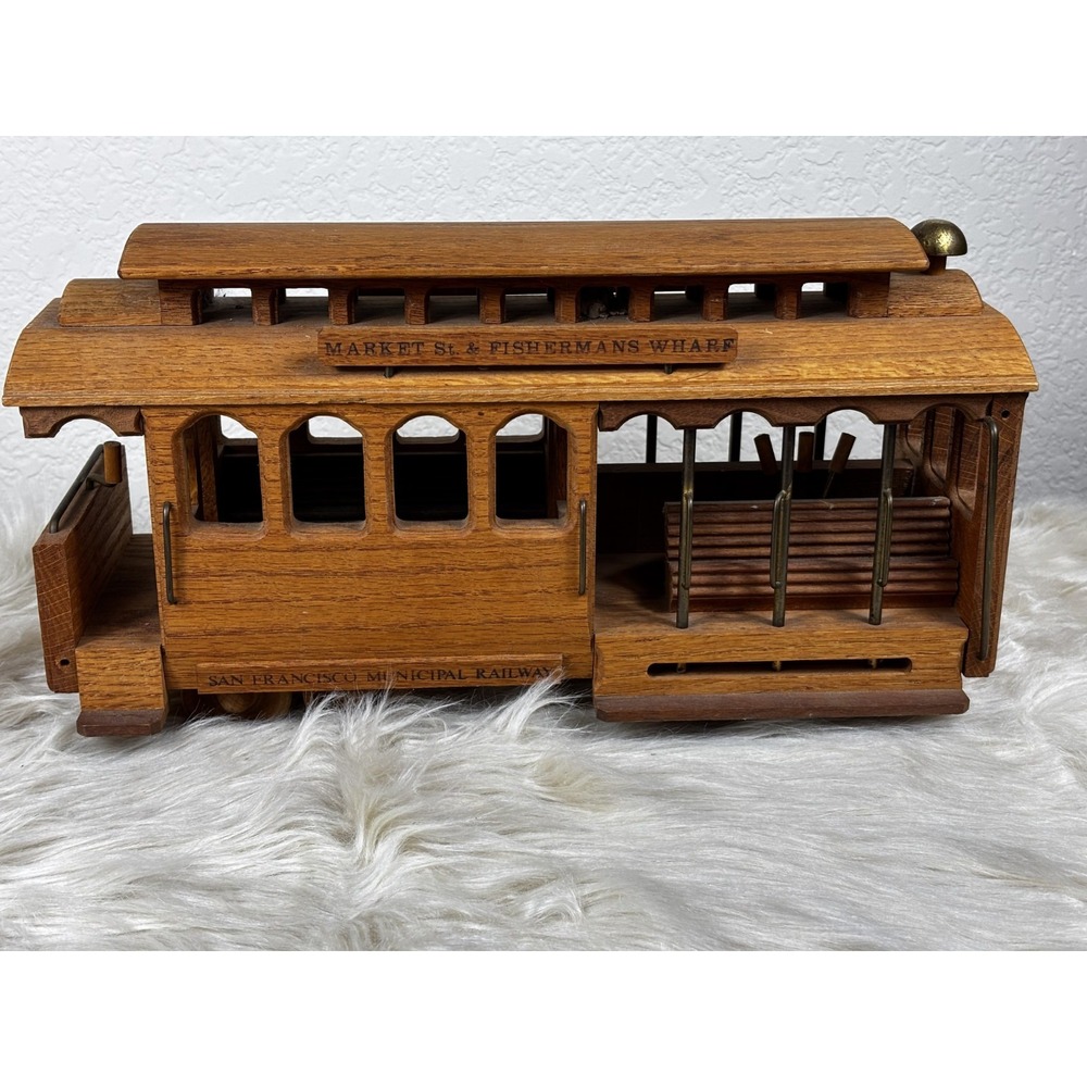 American Keystone San Francisco Cable‎ Car Wood Trolley Signed Limited Edition